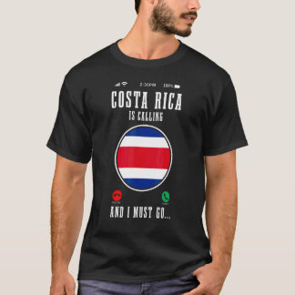 Camiseta Costa Rica Está Llamando Y Debo Ir  Bandera Costar