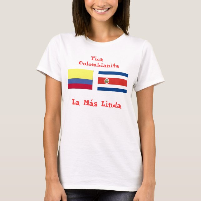 Camiseta costa_rica_flag, colombian_flag, Tica, Colombia… (Anverso)