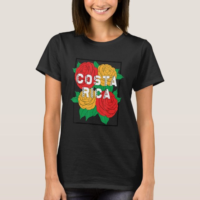 Camiseta Costa Rica Heritage Flower Traditional Cultural (Anverso)