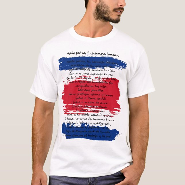Camiseta Costa Rica - Himno Nacional de Costa Rica (Anverso)