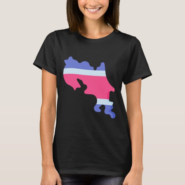 Camiseta Costa Rica Map Costa Rica Proud 1 (Anverso)