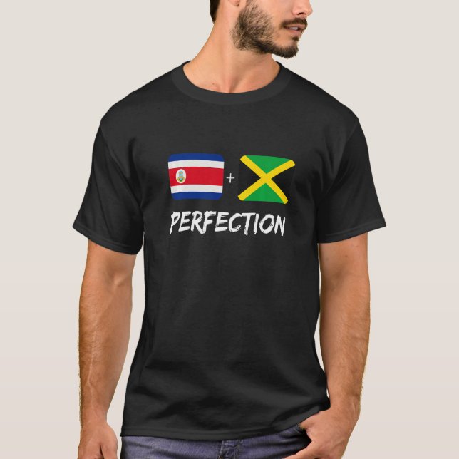 Camiseta Costa Rica más jamaiquina mezcla bandera Heri (Anverso)