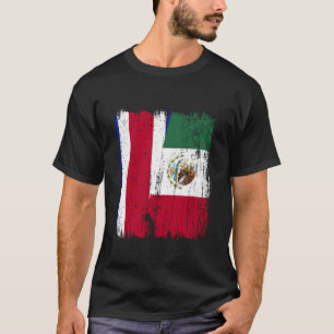 Camiseta Costa Rica México Media Bandera Costarricense Mexi