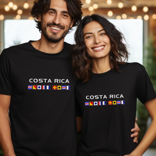 Camiseta Costa Rica Náutica Marítima Banderas Oscuras (Subido por el creador)