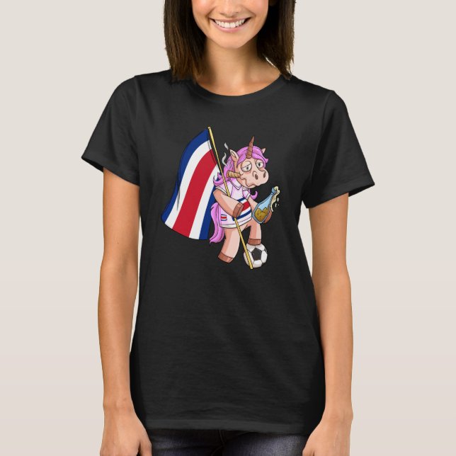 Camiseta Costa Rica Party Unicorn (Anverso)