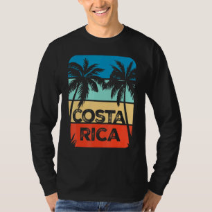 Camiseta Costa Rica Recorrido de vacaciones Retro Sun