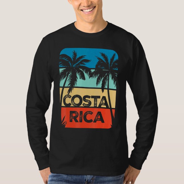Camiseta Costa Rica Recorrido de vacaciones Retro Sun (Anverso)