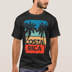 Camiseta Costa Rica Recorrido de vacaciones Retro Sun