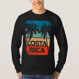 Camiseta Costa Rica Recorrido de vacaciones Retro Sun