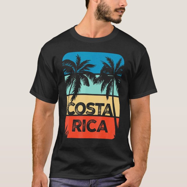 Camiseta Costa Rica Recorrido de vacaciones Retro Sun (Anverso)