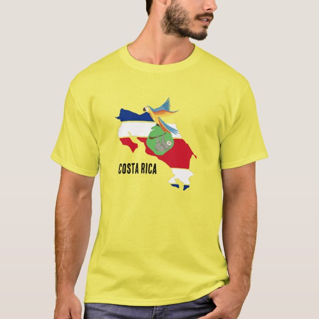Camiseta Costa rica, sloth and parrot  (Anverso)
