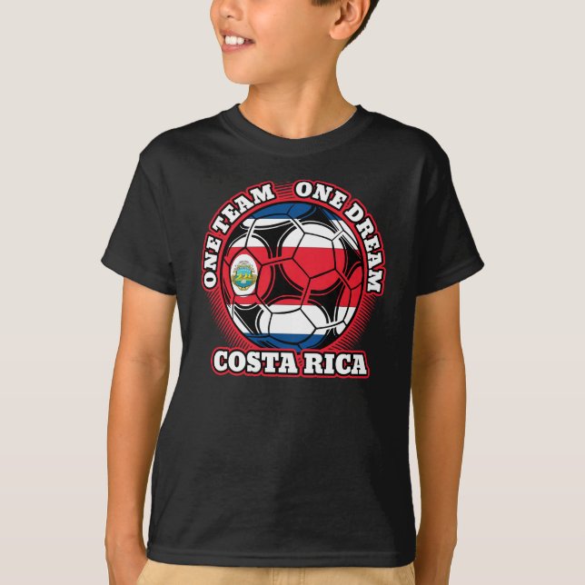 Camiseta Costa Rica Soccer One Team One Dream (Anverso)