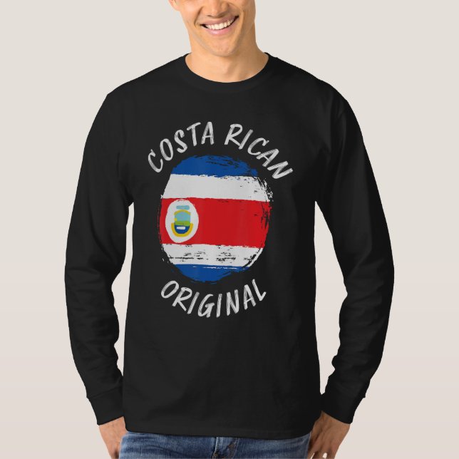 Camiseta Costa Rican Original  Tico Roots Costa Rica Flag (Anverso)