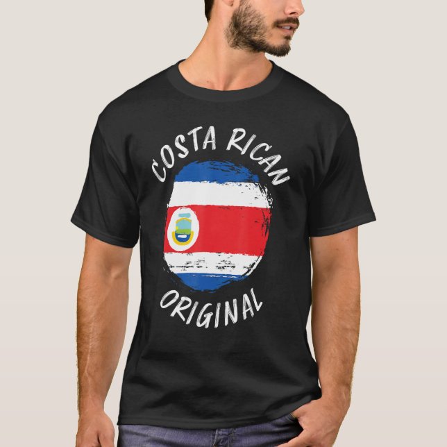 Camiseta Costa Rican Original  Tico Roots Costa Rica Flag (Anverso)