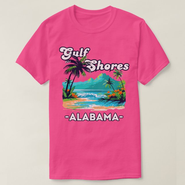 Camiseta Costas del Golfo Alabama TShirt 1 (Diseño del anverso)