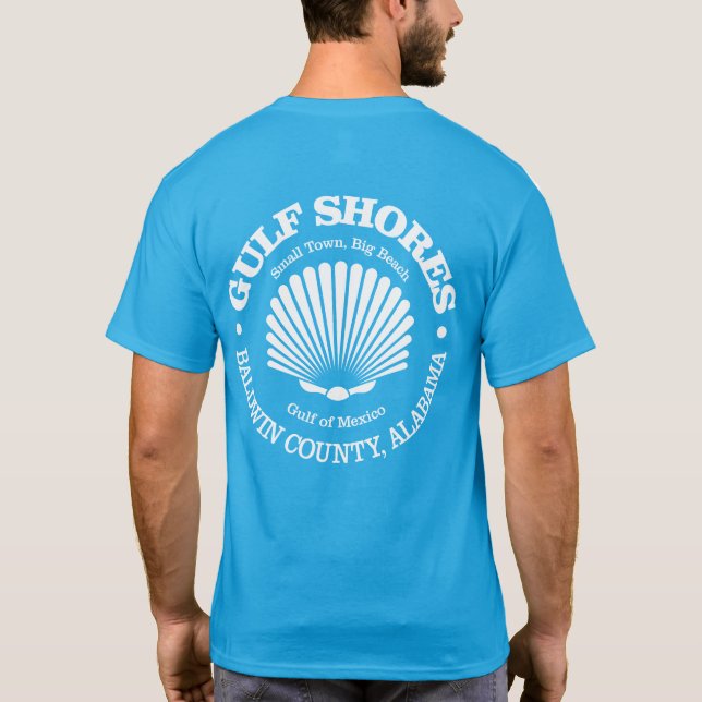 Camiseta Costas del Golfo (concha de mar) (Reverso)