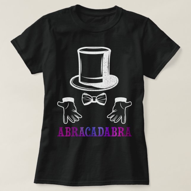Camiseta Coste del asistente Fancy Vestir Magic Abracadabra (Diseño del anverso)