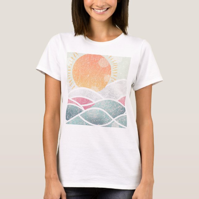 Camiseta costera/costera/náutica soleada (Anverso)