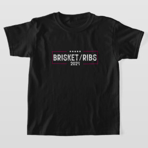 Camiseta Costillas de Brisket 2024 BBQ Barbecue Elección Po
