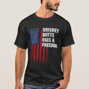 Camiseta Costillas De Brisket Butts Y Carne De Cocina Al Va