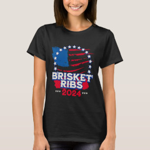 Camiseta Costillas De Brisket De Barbacoa Divertidas Patrió
