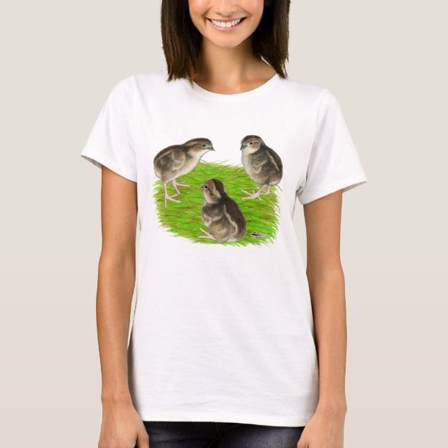 Camiseta Costillas de codorniz blanco Bobwhite (Anverso)