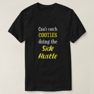 Camiseta Costillas de empuje laterales unida de texto Neon