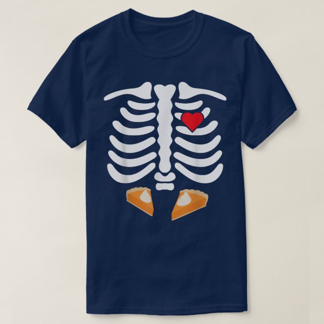 Camiseta Costillas de esqueleto Belly de comida chatarra Ca (Diseño del anverso)