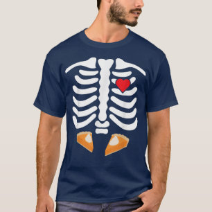 Camiseta Costillas de esqueleto Belly de comida chatarra Ca