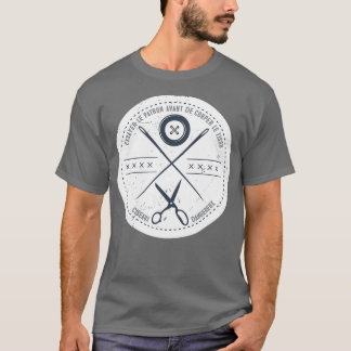 Camiseta Costillas divertidas de costura Tijeras de peligro
