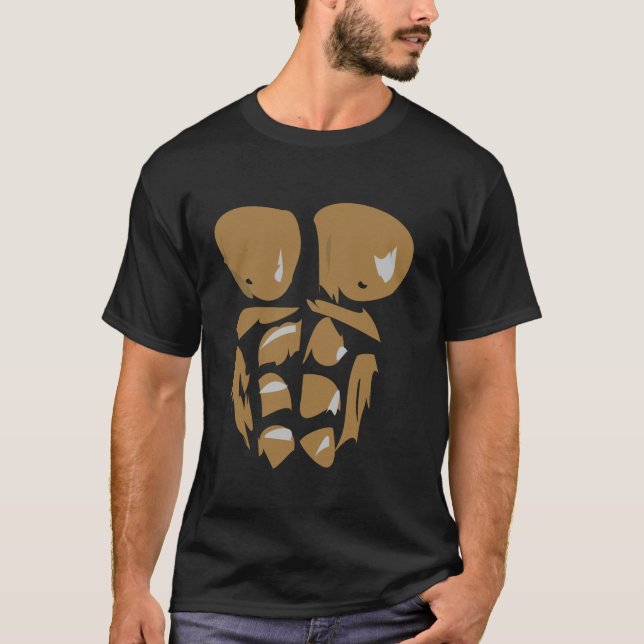 Camiseta Costo de abdominales de gorila muscular de Hallowe (Anverso)