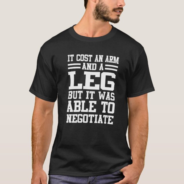 Camiseta Costó Un Brazo Y Un Surger Prostético De Amputados (Anverso)