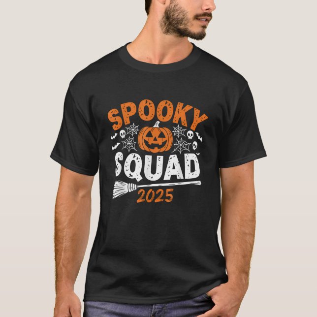 Camiseta Costum de Halloween Familia Famoso Squad 2025 (Anverso)