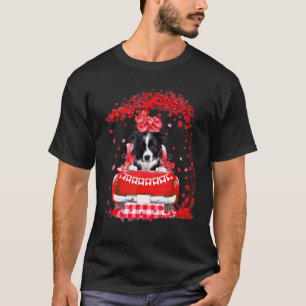 Camiseta Costum Día de San Valentín Cute Red Truck Border C