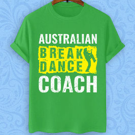 Camiseta Costuma australiana de ropa de entrenador de baile
