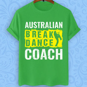 Camiseta Costuma australiana de ropa de entrenador de baile