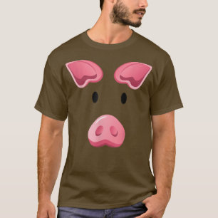 Camiseta Costuma De Cara De Cerdo Graciosa Granja De Hallow