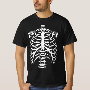 Camiseta Costuma de costillas de esqueleto