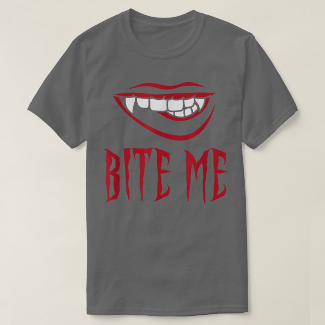 Camiseta Cóstuma de dientes de vampiro para Halloween (Diseño del anverso)