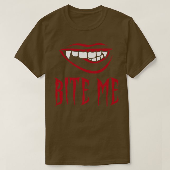 Camiseta Cóstuma de dientes de vampiro para Halloween (Diseño del anverso)