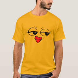 Camiseta Costuma De Emoticon De Flirty