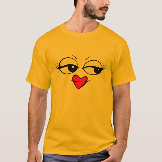 Camiseta Costuma De Emoticon De Flirty (Anverso)