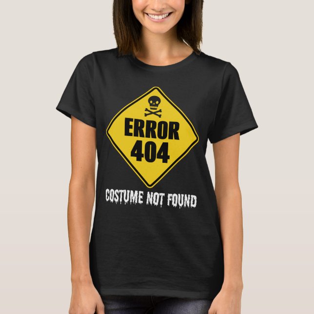 Camiseta Costuma de error de Halloween 404 no encontrada (Anverso)