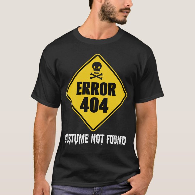 Camiseta Costuma de error de Halloween 404 no encontrada (Anverso)