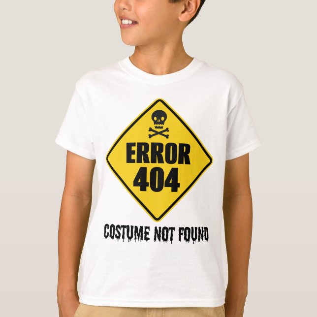 Camiseta Costuma de error de Halloween 404 no encontrada (Anverso)