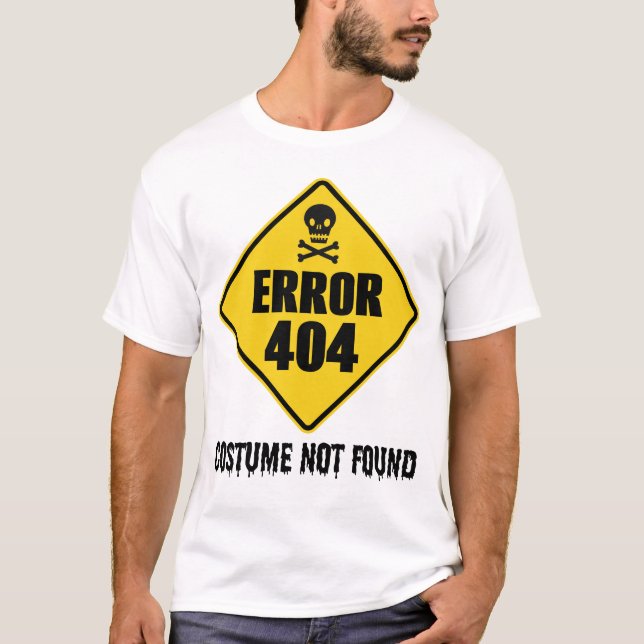 Camiseta Costuma de error de Halloween 404 no encontrada (Anverso)