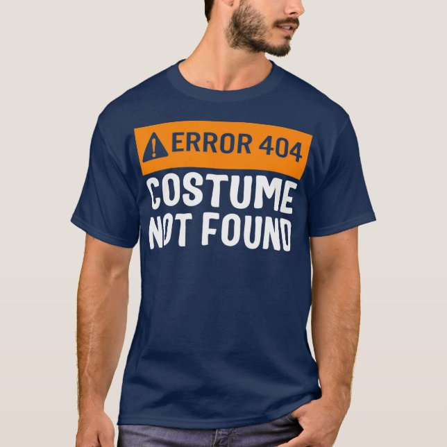 Camiseta Costuma de error de Halloween 404 no encontrada co (Anverso)
