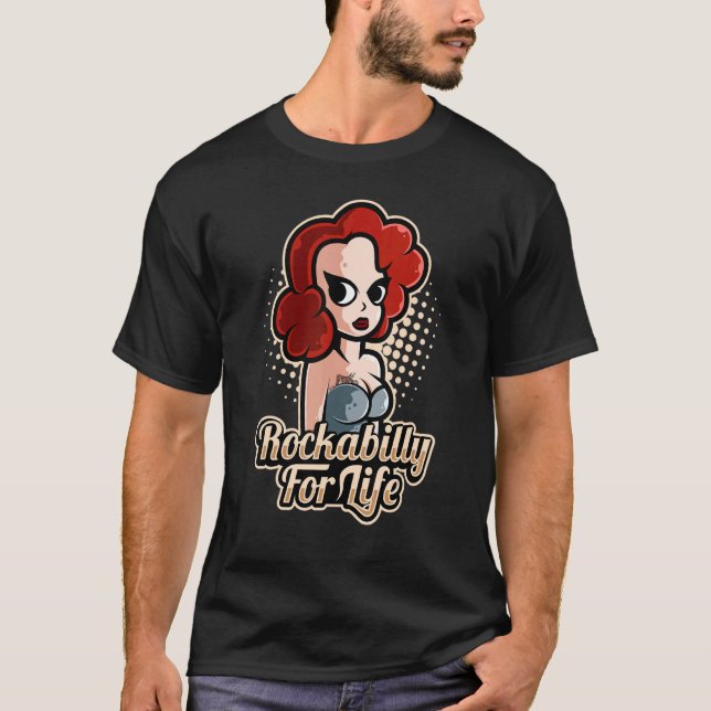 Camiseta Costuma De Hop De Calzado Rockabilly Para La Vida  (Anverso)