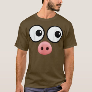Camiseta Costuma de la cara del cerdo Gracioso Sencillo Laz