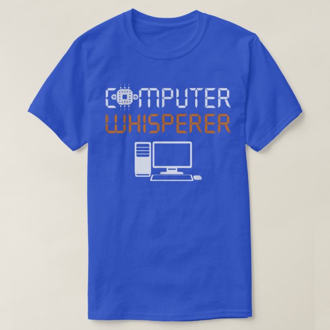 Camiseta Costuma de programador de Wisperer de Computadora  (Diseño del anverso)